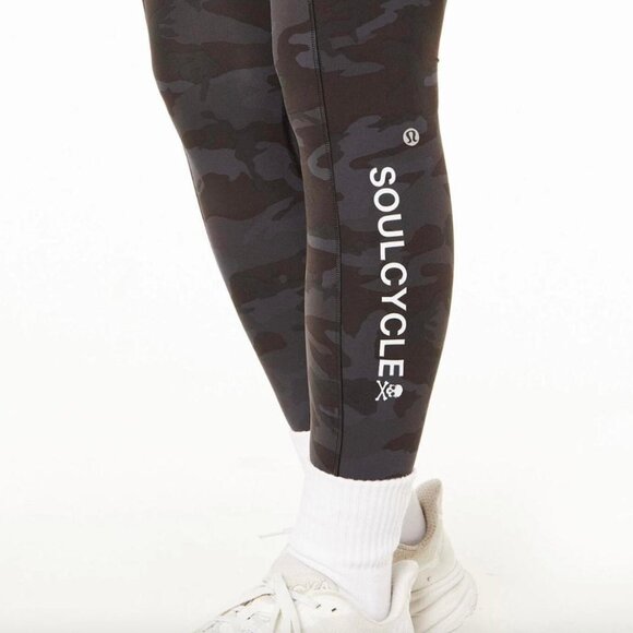 NWT Lululemon Fast and Free Leggings 25 size 4 incognito camo multi grey - Picture 2 of 6